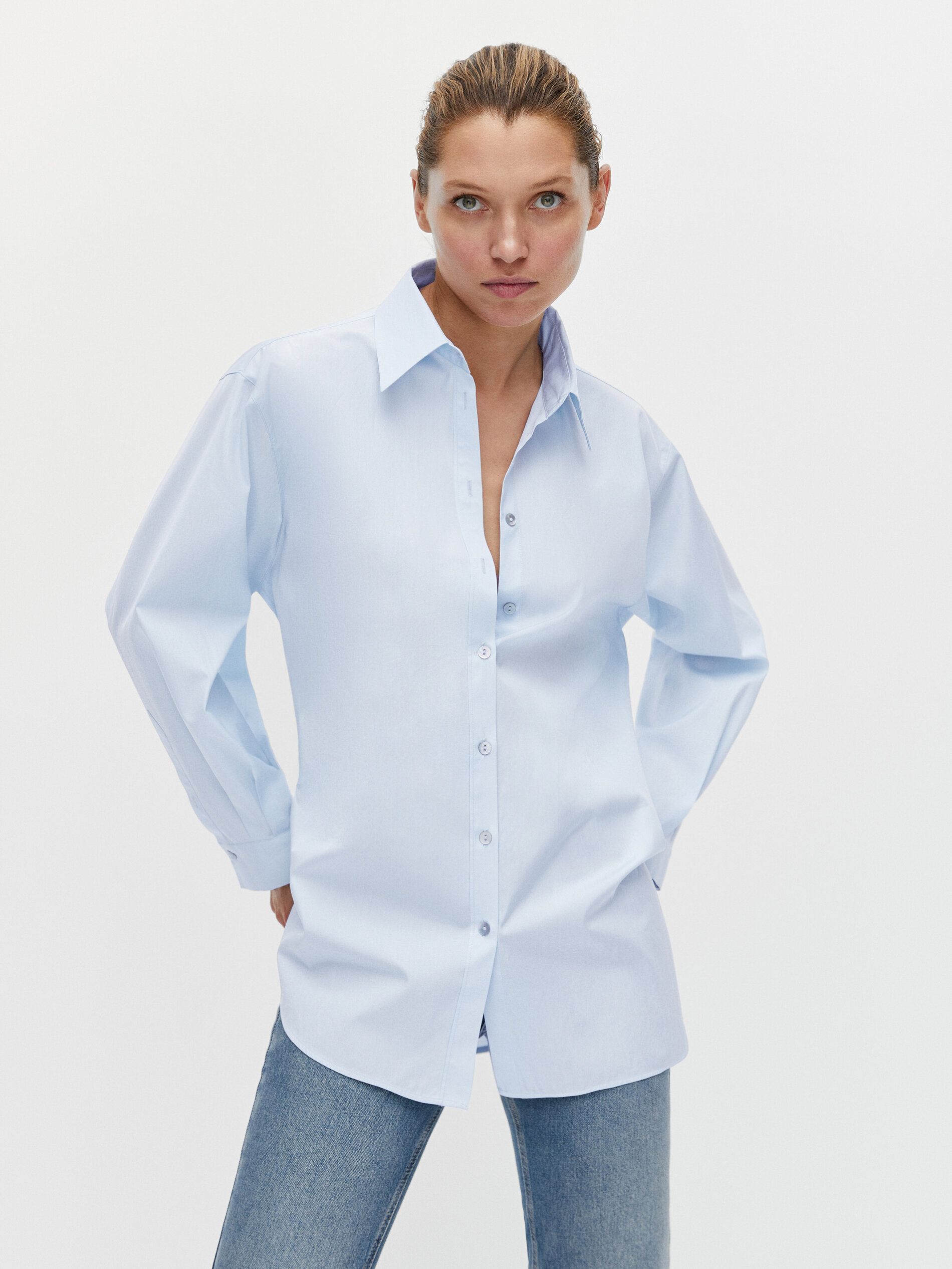 Cotton poplin shirt - Massimo Dutti Finland